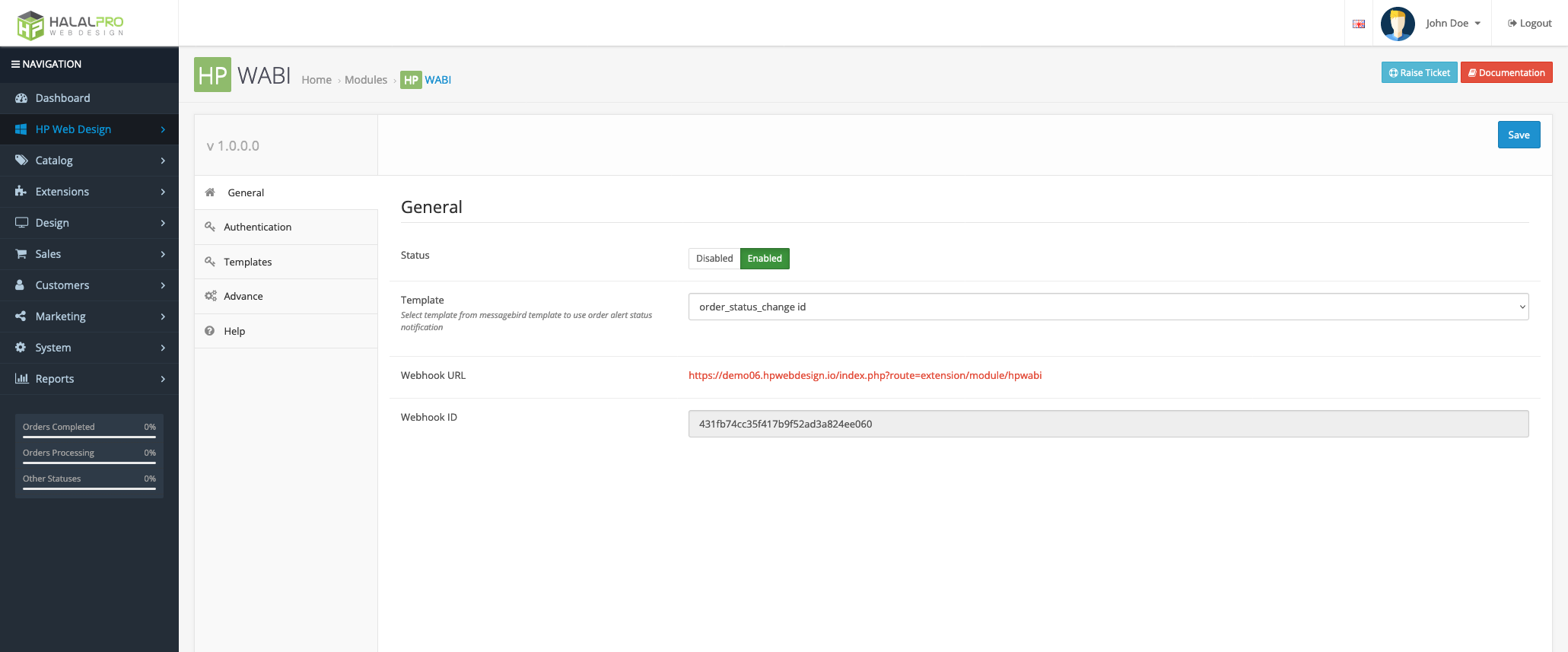 whatsapp business api integration opencart